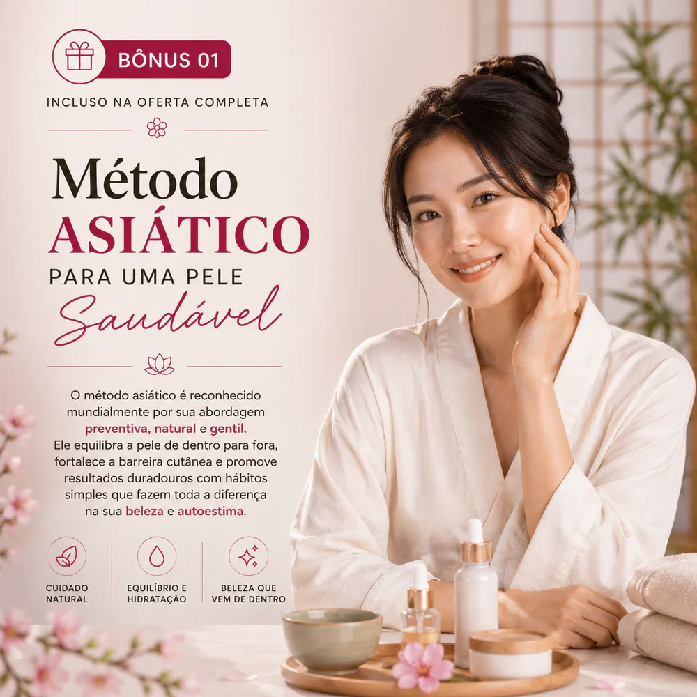 Arte do bônus 1: Método Asiático Pele Saudável